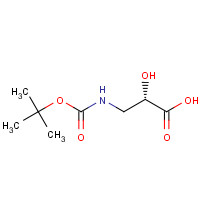 52558-24-4 (2S)-2-hydroxy-3-[(2-methylpropan-2-yl)oxycarbonylamino]propanoic acid chemical structure