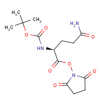 18800-78-7 (2,5-dioxopyrrolidin-1-yl) (2S)-5-amino-2-[(2-methylpropan-2-yl)oxycarbonylamino]-5-oxopentanoate chemical structure