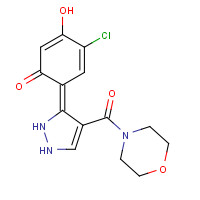 705963-63-9 (6Z)-4-chloro-3-hydroxy-6-[4-(morpholine-4-carbonyl)-1,2-dihydropyrazol-3-ylidene]cyclohexa-2,4-dien-1-one chemical structure