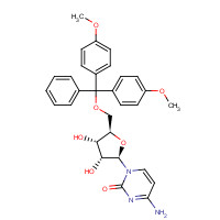 112897-99-1 4-amino-1-[(2R,3R,4S,5R)-5-[[bis(4-methoxyphenyl)-phenylmethoxy]methyl]-3,4-dihydroxyoxolan-2-yl]pyrimidin-2-one chemical structure