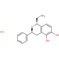 130465-39-3 (1R,3S)-1-(aminomethyl)-3-phenyl-3,4-dihydro-1H-isochromene-5,6-diol;hydrochloride chemical structure