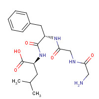 60254-83-3 (2S)-2-[[(2S)-2-[[2-[(2-aminoacetyl)amino]acetyl]amino]-3-phenylpropanoyl]amino]-4-methylpentanoic acid chemical structure