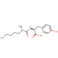 35978-98-4 (2S)-2-[[(2S)-2,6-diaminohexanoyl]amino]-3-(4-hydroxyphenyl)propanoic acid chemical structure