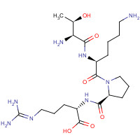 9063-57-4 (2S)-2-[[(2S)-1-[(2S)-6-amino-2-[[(2S,3R)-2-amino-3-hydroxybutanoyl]amino]hexanoyl]pyrrolidine-2-carbonyl]amino]-5-(diaminomethylideneamino)pentanoic acid chemical structure