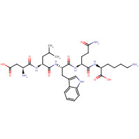 71494-20-7 (2S)-6-amino-2-[[(2S)-5-amino-2-[[(2S)-2-[[(2S)-2-[[(2S)-2-amino-3-carboxypropanoyl]amino]-4-methylpentanoyl]amino]-3-(1H-indol-3-yl)propanoyl]amino]-5-oxopentanoyl]amino]hexanoic acid chemical structure