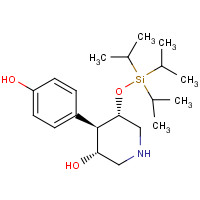 873945-31-4 (3R,4R,5S)-4-(4-hydroxyphenyl)-5-tri(propan-2-yl)silyloxypiperidin-3-ol chemical structure