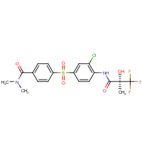 252017-04-2 4-[3-chloro-4-[[(2R)-3,3,3-trifluoro-2-hydroxy-2-methylpropanoyl]amino]phenyl]sulfonyl-N,N-dimethylbenzamide chemical structure