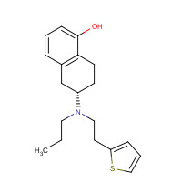 99755-59-6 (6S)-6-[propyl(2-thiophen-2-ylethyl)amino]-5,6,7,8-tetrahydronaphthalen-1-ol chemical structure