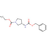 1004304-27-1 ethyl (3S)-3-(phenylmethoxycarbonylamino)pyrrolidine-1-carboxylate chemical structure