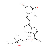 131875-08-6 (1R,3S,5Z)-5-[(2E)-2-[(1S,3aS,7aS)-1-[(1R)-1-(4-ethyl-4-hydroxyhexoxy)ethyl]-7a-methyl-2,3,3a,5,6,7-hexahydro-1H-inden-4-ylidene]ethylidene]-4-methylidenecyclohexane-1,3-diol chemical structure