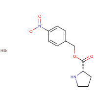 20994-74-5 (4-nitrophenyl)methyl (2S)-pyrrolidine-2-carboxylate;hydrobromide chemical structure