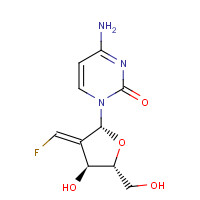 130306-02-4 4-amino-1-[(2R,3E,4S,5R)-3-(fluoromethylidene)-4-hydroxy-5-(hydroxymethyl)oxolan-2-yl]pyrimidin-2-one chemical structure