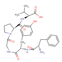 85679-70-5 (2S)-2-[[(2S)-1-[2-[[(2S)-2-[[(2S)-2-amino-3-phenylpropanoyl]amino]-3-(4-hydroxyphenyl)propanoyl]amino]acetyl]pyrrolidine-2-carbonyl]amino]-3-methylbutanoic acid chemical structure
