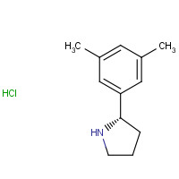 1245649-28-8 (2S)-2-(3,5-dimethylphenyl)pyrrolidine;hydrochloride chemical structure