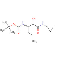 856707-39-6 tert-butyl N-[(3S)-1-(cyclopropylamino)-2-hydroxy-1-oxohexan-3-yl]carbamate chemical structure