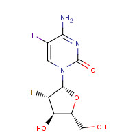 69123-90-6 4-amino-1-[(2R,3S,4R,5R)-3-fluoro-4-hydroxy-5-(hydroxymethyl)oxolan-2-yl]-5-iodopyrimidin-2-one chemical structure