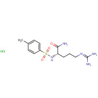 14279-64-2 (2S)-5-(diaminomethylideneamino)-2-[(4-methylphenyl)sulfonylamino]pentanamide;hydrochloride chemical structure