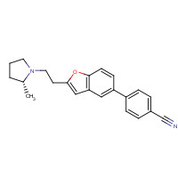 460746-46-7 4-[2-[2-[(2R)-2-methylpyrrolidin-1-yl]ethyl]-1-benzofuran-5-yl]benzonitrile chemical structure