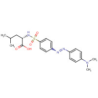 89131-12-4 (2S)-2-[[4-[[4-(dimethylamino)phenyl]diazenyl]phenyl]sulfonylamino]-4-methylpentanoic acid chemical structure
