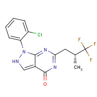 794568-92-6 1-(2-chlorophenyl)-6-[(2R)-3,3,3-trifluoro-2-methylpropyl]-2H-pyrazolo[3,4-d]pyrimidin-4-one chemical structure