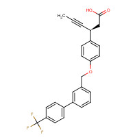 865231-46-5 (3S)-3-[4-[[3-[4-(trifluoromethyl)phenyl]phenyl]methoxy]phenyl]hex-4-ynoic acid chemical structure