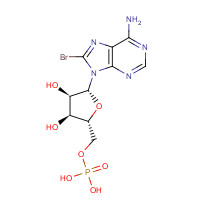 23567-96-6 [(2R,3S,4R,5R)-5-(6-amino-8-bromopurin-9-yl)-3,4-dihydroxyoxolan-2-yl]methyl dihydrogen phosphate chemical structure