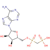 3768-14-7 [[(2R,3S,4R,5R)-5-(6-aminopurin-9-yl)-3,4-dihydroxyoxolan-2-yl]methoxy-hydroxyphosphoryl]methylphosphonic acid chemical structure
