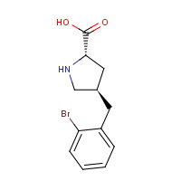 1049978-26-8 (2S,4R)-4-[(2-bromophenyl)methyl]pyrrolidine-2-carboxylic acid chemical structure
