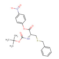 3560-17-6 (4-nitrophenyl) (2R)-3-benzylsulfanyl-2-[(2-methylpropan-2-yl)oxycarbonylamino]propanoate chemical structure