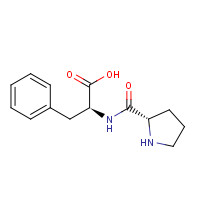 13589-02-1 (2S)-3-phenyl-2-[[(2S)-pyrrolidine-2-carbonyl]amino]propanoic acid chemical structure