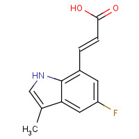 882999-50-0 (E)-3-(5-fluoro-3-methyl-1H-indol-7-yl)prop-2-enoic acid chemical structure