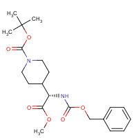 400888-19-9 tert-butyl 4-[(1S)-2-methoxy-2-oxo-1-(phenylmethoxycarbonylamino)ethyl]piperidine-1-carboxylate chemical structure