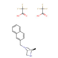 845866-75-3 (1R,4R)-2-(naphthalen-2-ylmethyl)-2,5-diazabicyclo[2.2.1]heptane;2,2,2-trifluoroacetic acid chemical structure