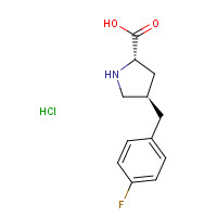 1049733-41-6 (2S,4R)-4-[(4-fluorophenyl)methyl]pyrrolidine-2-carboxylic acid;hydrochloride chemical structure