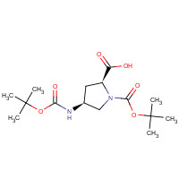 254881-69-1 (2S,4S)-1-[(2-methylpropan-2-yl)oxycarbonyl]-4-[(2-methylpropan-2-yl)oxycarbonylamino]pyrrolidine-2-carboxylic acid chemical structure
