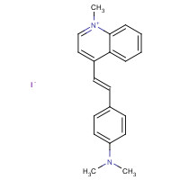 20327-08-6 N,N-dimethyl-4-[(E)-2-(1-methylquinolin-1-ium-4-yl)ethenyl]aniline;iodide chemical structure