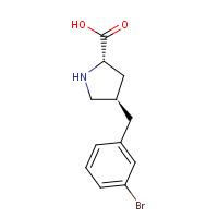 1049978-36-0 (2S,4R)-4-[(3-bromophenyl)methyl]pyrrolidine-2-carboxylic acid chemical structure