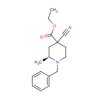 1263274-26-5 ethyl (2S)-1-benzyl-4-cyano-2-methylpiperidine-4-carboxylate chemical structure
