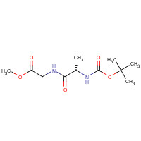 28369-58-6 methyl 2-[[(2S)-2-[(2-methylpropan-2-yl)oxycarbonylamino]propanoyl]amino]acetate chemical structure