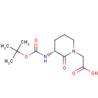 82611-51-6 2-[(3R)-3-[(2-methylpropan-2-yl)oxycarbonylamino]-2-oxopiperidin-1-yl]acetic acid chemical structure