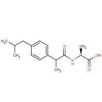 110467-60-2 (2S)-2-[2-[4-(2-methylpropyl)phenyl]propanoylamino]propanoic acid chemical structure