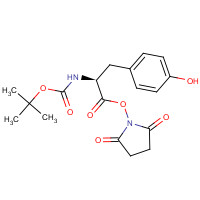 20866-56-2 (2,5-dioxopyrrolidin-1-yl) (2S)-3-(4-hydroxyphenyl)-2-[(2-methylpropan-2-yl)oxycarbonylamino]propanoate chemical structure