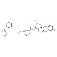 100929-79-1 N-cyclohexylcyclohexanamine;(2S)-2-[[(2S)-2-[[(2S)-2-formamido-4-methylsulfanylbutanoyl]amino]-4-methylpentanoyl]amino]-3-(4-hydroxyphenyl)propanoic acid chemical structure