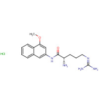 61876-75-3 (2S)-2-amino-5-(diaminomethylideneamino)-N-(4-methoxynaphthalen-2-yl)pentanamide;hydrochloride chemical structure