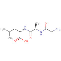 22849-49-6 (2S)-2-[[(2S)-2-[(2-aminoacetyl)amino]propanoyl]amino]-4-methylpentanoic acid chemical structure