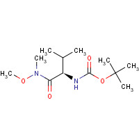 190260-92-5 tert-butyl N-[(2R)-1-[methoxy(methyl)amino]-3-methyl-1-oxobutan-2-yl]carbamate chemical structure