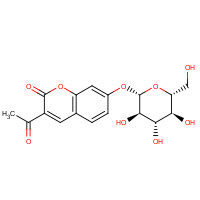 20943-16-2 3-acetyl-7-[(2S,3R,4S,5S,6R)-3,4,5-trihydroxy-6-(hydroxymethyl)oxan-2-yl]oxychromen-2-one chemical structure