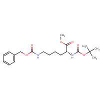 82611-49-2 methyl (2R)-2-[(2-methylpropan-2-yl)oxycarbonylamino]-6-(phenylmethoxycarbonylamino)hexanoate chemical structure