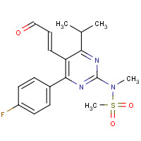 890028-66-7 N-[4-(4-fluorophenyl)-5-[(E)-3-oxoprop-1-enyl]-6-propan-2-ylpyrimidin-2-yl]-N-methylmethanesulfonamide chemical structure