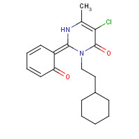 938177-91-4 (2Z)-5-chloro-3-(2-cyclohexylethyl)-6-methyl-2-(6-oxocyclohexa-2,4-dien-1-ylidene)-1H-pyrimidin-4-one chemical structure
